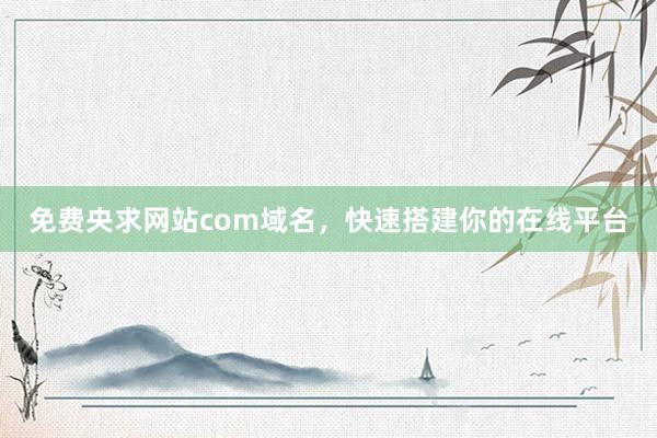 免费央求网站com域名，快速搭建你的在线平台